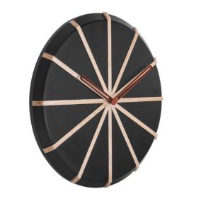 Horloge Lines D35cm Bois Present Time