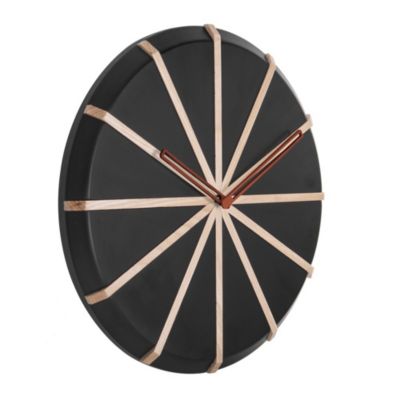 Horloge Lines D35cm en Bois - Present Time