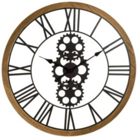 Horloge mécanique - métal & bois D70 cm - Atmosphera