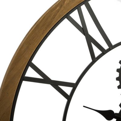 Horloge mécanique - métal & bois D70 cm - Atmosphera