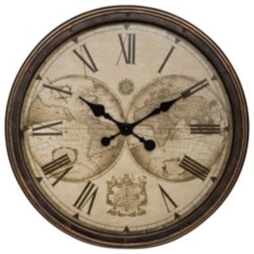 Horloge monde "Tomy" D52 cm - Atmosphera