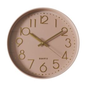 Horloge murale color block rose blush Ø30,5cm Emdedesign
