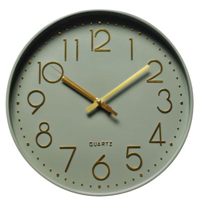 Horloge murale color block vert kaki ⌀30,5cm Emdedesign