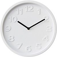 Horloge murale design blanc ⌀30 x ep.4,5cm