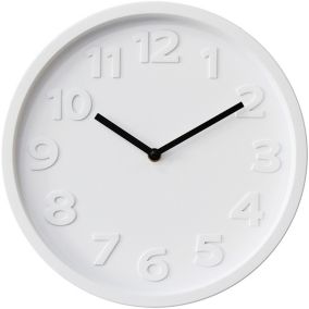 Horloge murale design blanc ⌀30 x ep.4,5cm