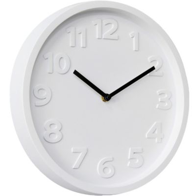 Horloge murale design blanc ⌀30 x ep.4,5cm