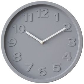Horloge murale design gris ⌀30 x ep.4,5cm