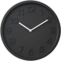 Horloge murale design noir ⌀30 x ep.4,5cm