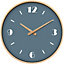 Horloge murale design vintage bleu Dada Art Ø30 cm