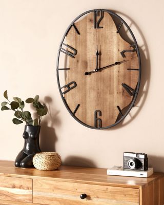 Horloge murale MEYNES 46 cm Métal Noir