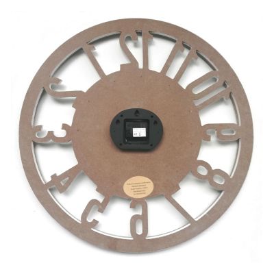 Horloge Murale Rétro en MDF Blanc pour Salon Cuisine
