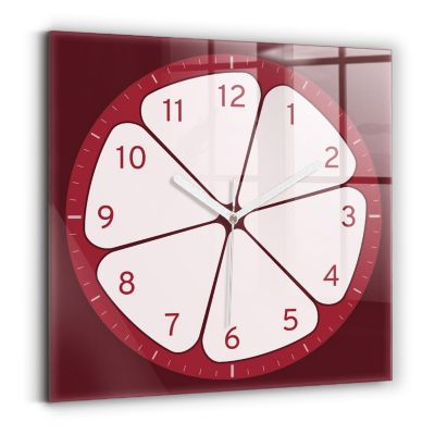 Horloge murale Wallfluent 30x30 cm Aiguilles blanches Fruit coupé 1 pcs