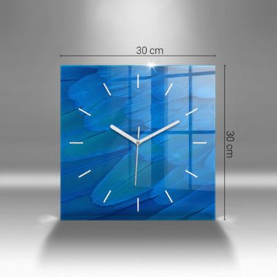 Horloge murale Wallfluent 30x30 cm Aiguilles blanches Marbre vert 1 pcs