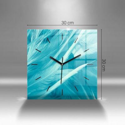 Horloge murale Wallfluent 30x30 cm Aiguilles noires Blanc 1 pcs