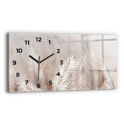 Horloge Silencieuse décorative sur toile 60x30 peinture fantaisie