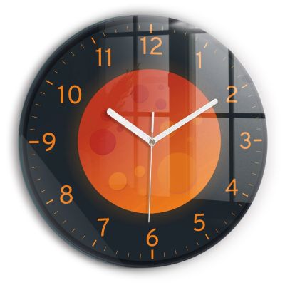 Horloge murale Wallfluent fi30 cm Aiguilles blanches Lune pleine 1 pcs