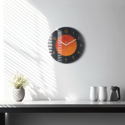 Horloge murale Wallfluent fi30 cm Aiguilles blanches Lune pleine 1 pcs