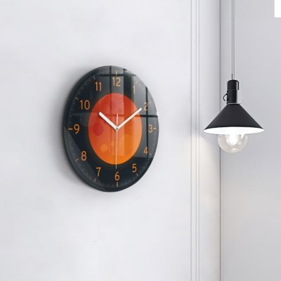 Horloge murale Wallfluent fi30 cm Aiguilles blanches Lune pleine 1 pcs