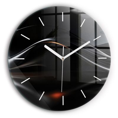Horloge murale Wallfluent fi60 cm Aiguilles blanches Abstraction 1 pcs