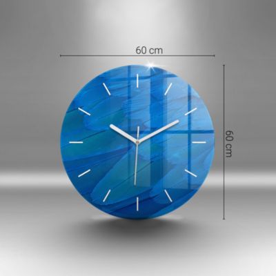 Horloge murale Wallfluent fi60 cm Aiguilles blanches Abstraction 1 pcs