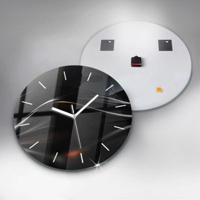 Horloge murale Wallfluent fi60 cm Aiguilles blanches Abstraction 1 pcs