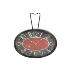 Horloge rétro en métal et verre