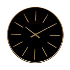 Horloge ronde doré et noir ⌀30 cm Emde