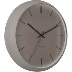 Horloge ronde en métal Nirvana Globe 40 cm Gris foncé