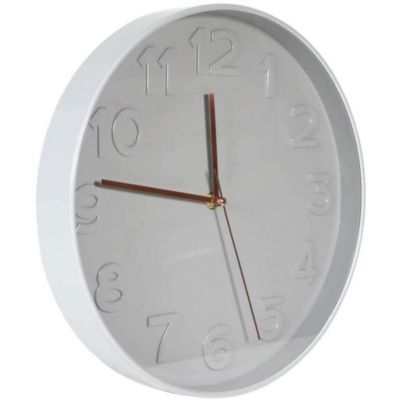 Horloge Murale Ronde 20 Cm - Bleu Azur - Silencieuse, Pile, Plastique - Déco Salon Ou Cuisine