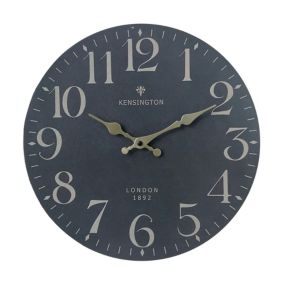 Horloge Suspendue Vintage Noir Jaune Mdf Style Classique Idée Cadeau