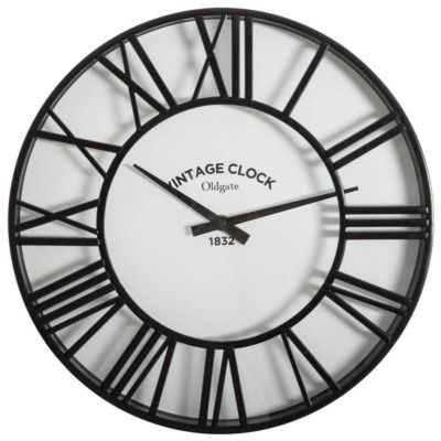 Horloge Vintage - noir D35 cm - Atmosphera