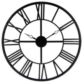Horloge "Vintage" noire - métal D70 cm - Atmosphera