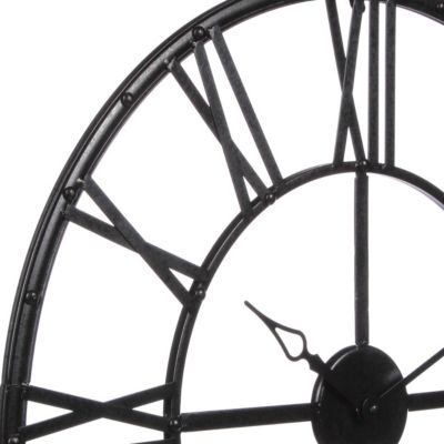 Horloge "Vintage" noire - métal D70 cm - Atmosphera