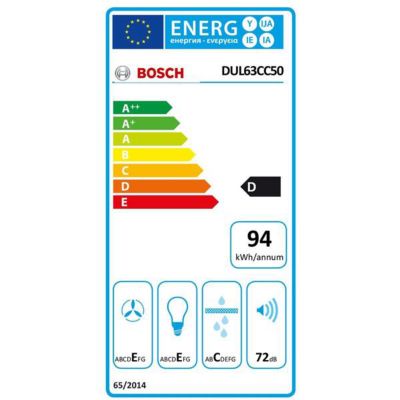 Hotte casquette 60cm 350m3/h acier inoxydable Bosch DUL63CC50
