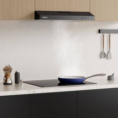 Hotte casquette 60cm classe a+ 220m3h 3 vitesses évacuation ou recyclage noir Ciarra CD6903DB
