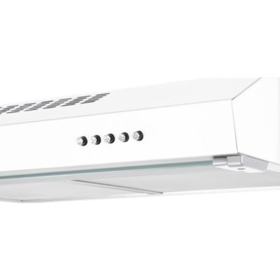 Hotte casquette blanche avec visière NNVHW60EU, 60 cm