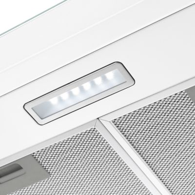 Hotte casquette blanche avec visière NNVHW60EU, 60 cm