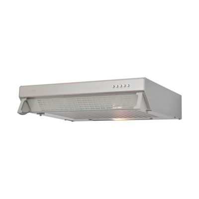 Hotte casquette visiere inox 60 cm blanc blanche