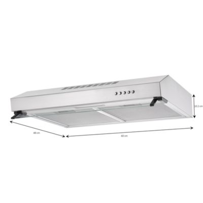 Hotte casquette inox avec visière NNVHS60EU, 60 cm