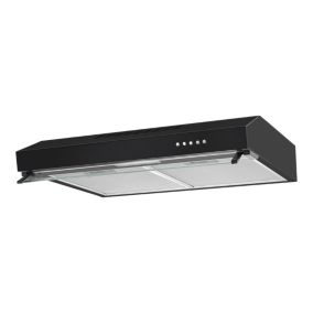 Hotte casquette noire avec visière NNVHB60EU, 60 cm