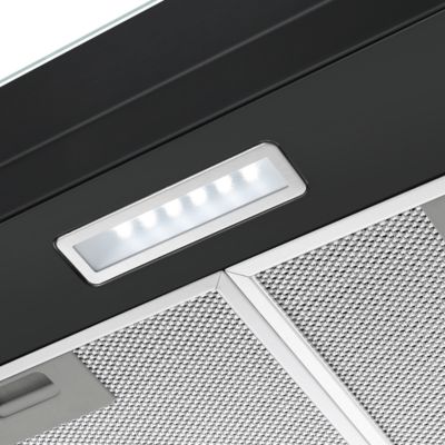 Hotte casquette noire avec visière NNVHB60EU, 60 cm