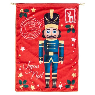 Hotte casse noisette 50x70cm en velours - feeric lights & christmas