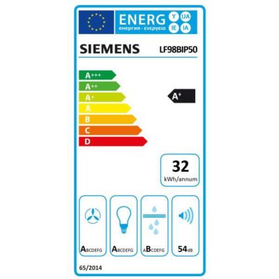 Hotte décorative îlot 90 cm 867m3/h inox Siemens LF98BIP50 iq500
