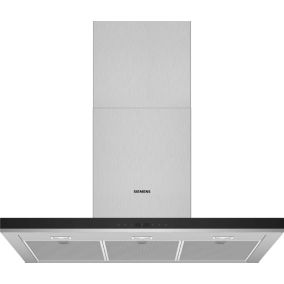 Hotte décorative murale 90cm 55db 718m3/h inox Siemens LC97BHP50