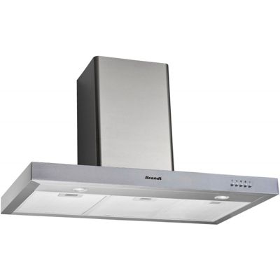 Parement Pour Hotte De Cuisine - Dimension 90x70cm - Finition Inox - Facile à Installer - Protection Murale