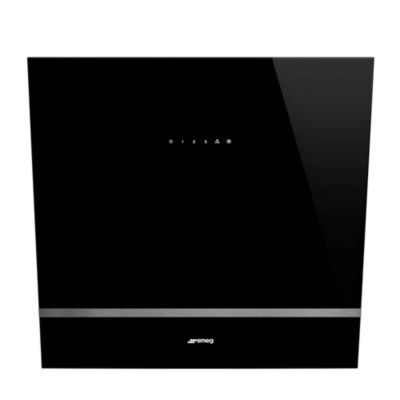 Hotte décorative inclinée Universel L. 60 cm KV26N Smeg noir
