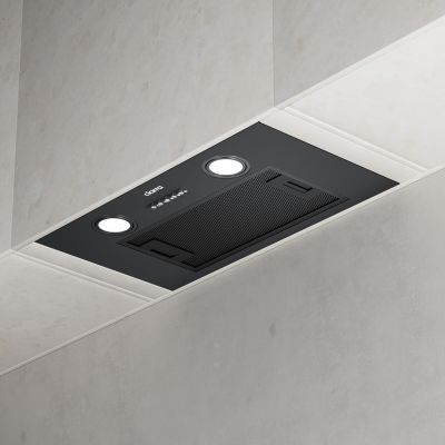 Hotte encastrable 52cm 300m3/h 3 vitesses groupe filtrant évacuation ou recyclage noir Ciarra 913ABK52
