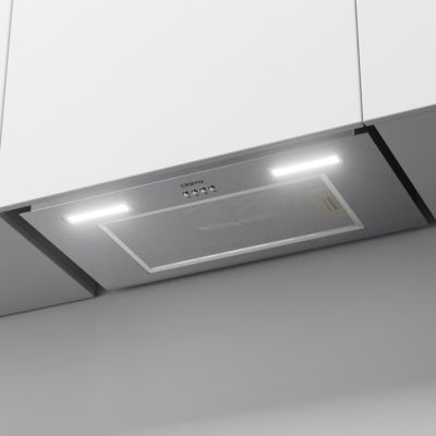 Hotte encastrable 60cm 650m3/h 3 vitesses groupe filtrant évacuation ou recyclage inox Ciarra CD6926AS