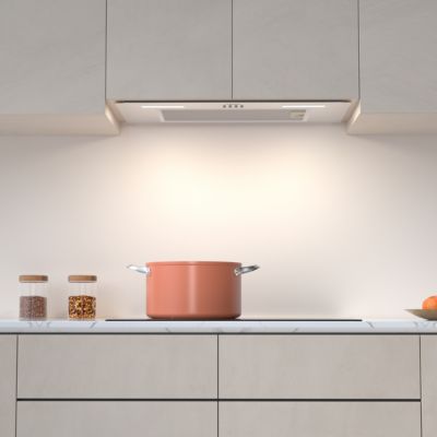 Hotte encastrable 60cm 650m3/h 3 vitesses groupe filtrant évacuation ou recyclage inox Ciarra CD6926AS