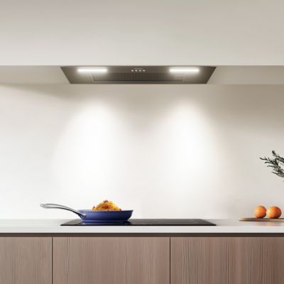 Hotte encastrable 60cm 704m3/h 3 vitesses groupe filtrant évacuation ou recyclage noire Ciarra CD6926AB